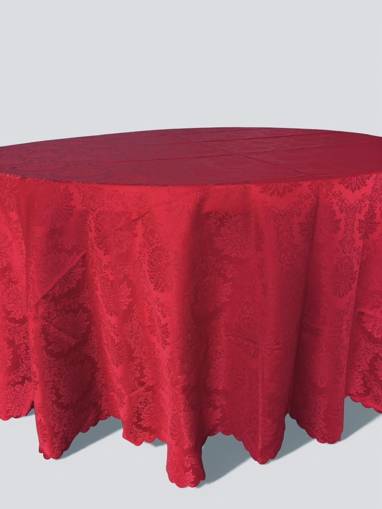 mantel rojo redondo 3m