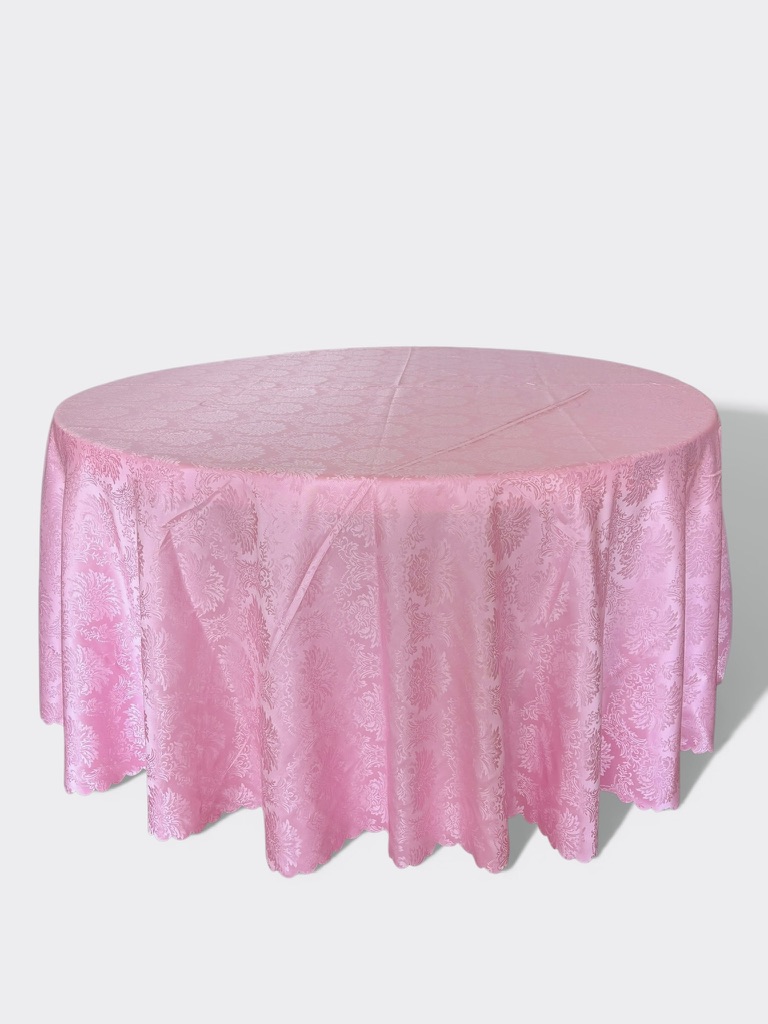 mantel rosado redondo 3m