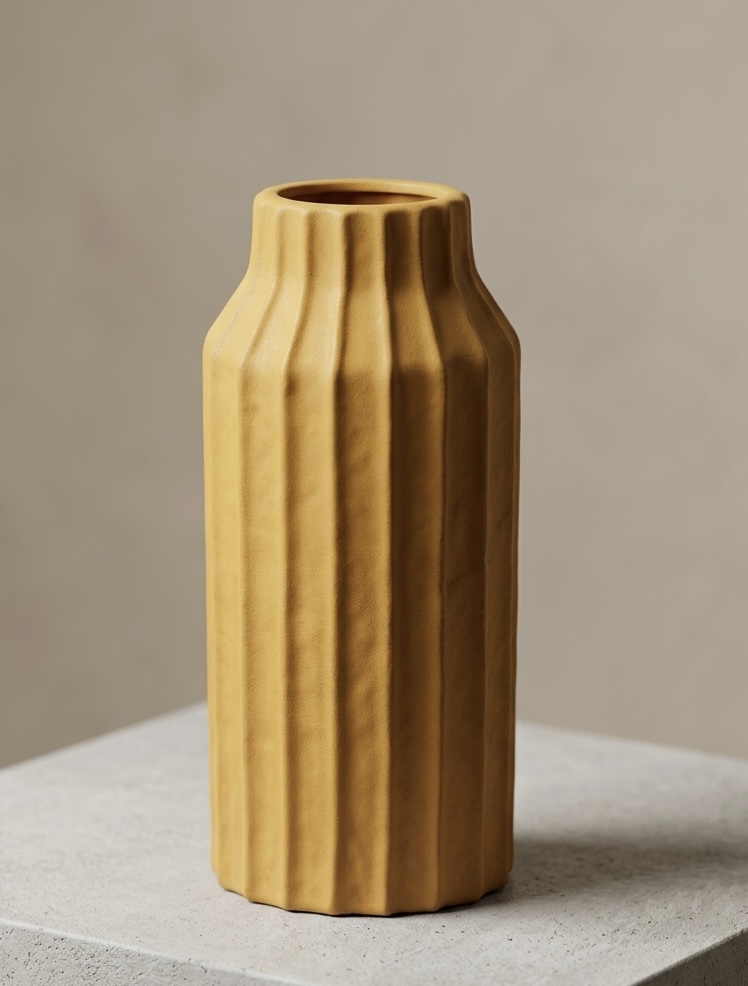 mostard ceramic vase