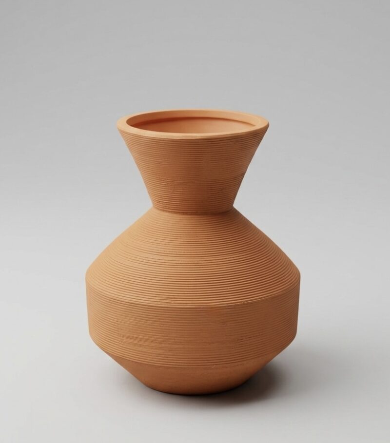 orange ceramic vase