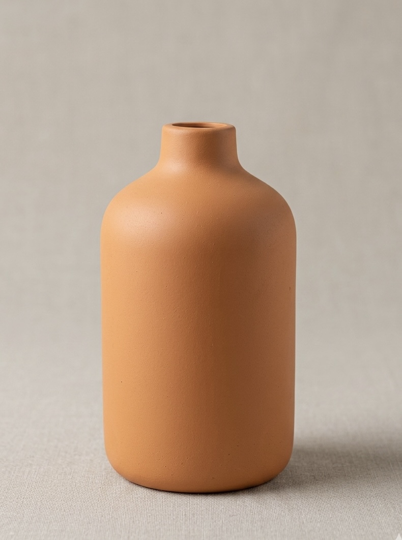 orange ceramic vase