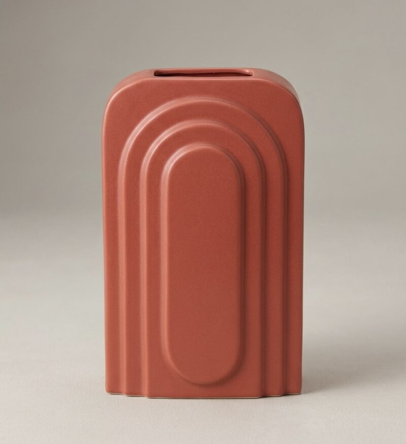 pink ceramic vase