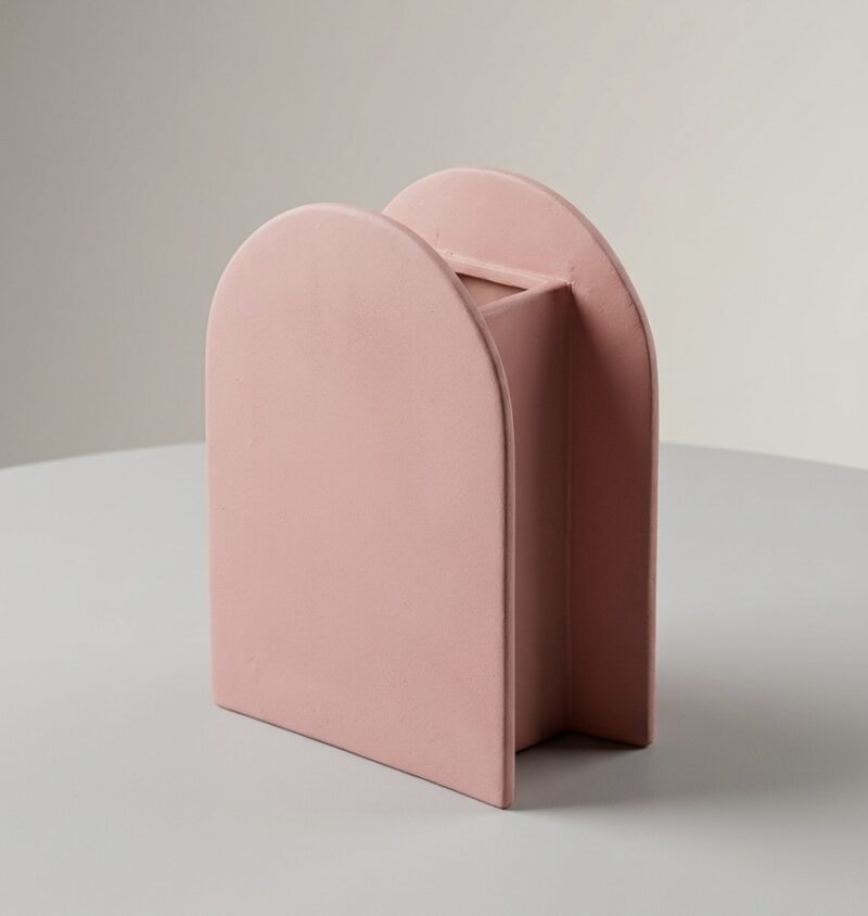 pink ceramic vase