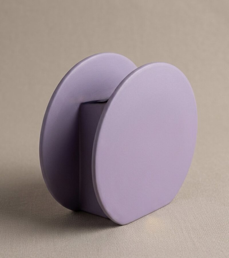 purple ceramic vase
