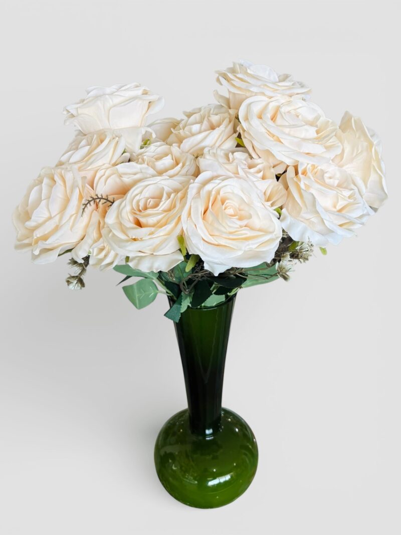 cream plastic flower