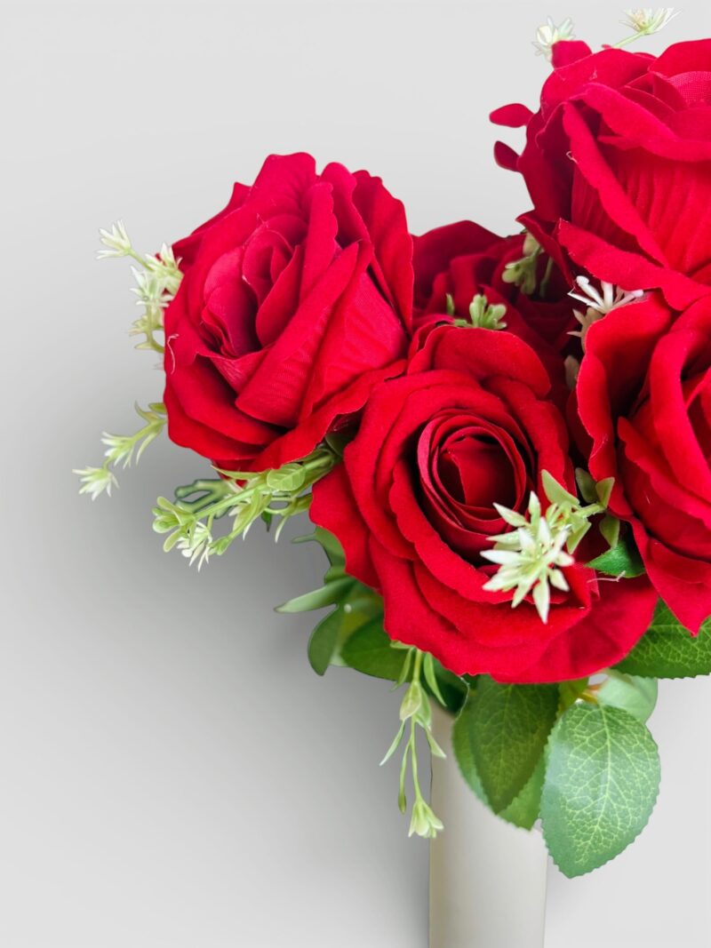 red plastic flower