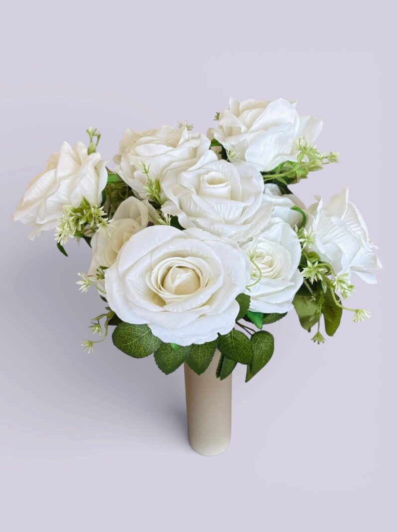 white pink plastic flower