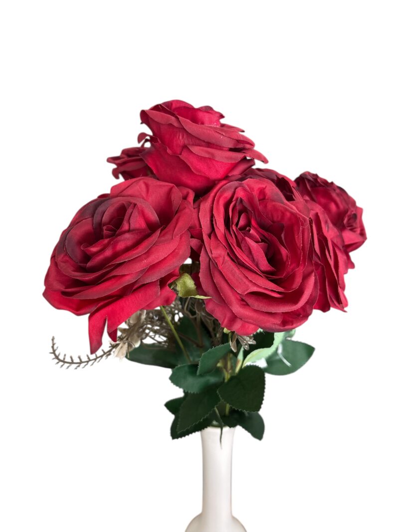 red plastic flower
