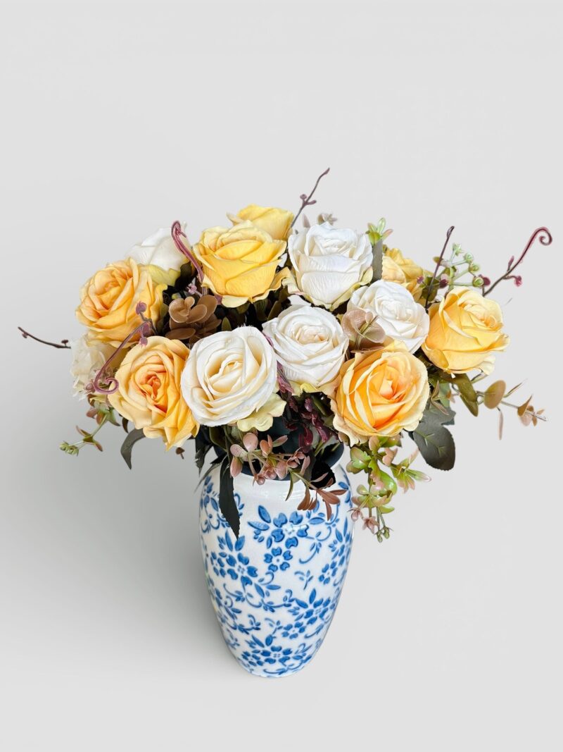 yellow plastic flower,42cm,mix
