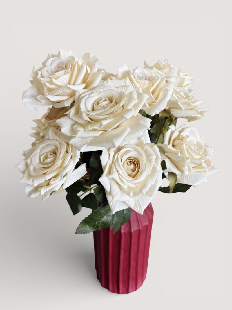 cream plastic flower,42cm.mix