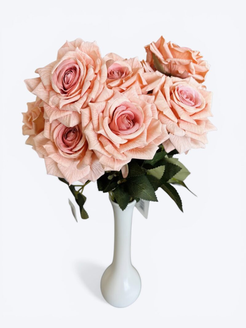 orange pink plastic flower,42cm.mix