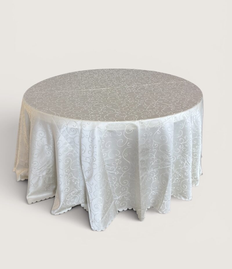 mantel polyester ivory redondo 3m
