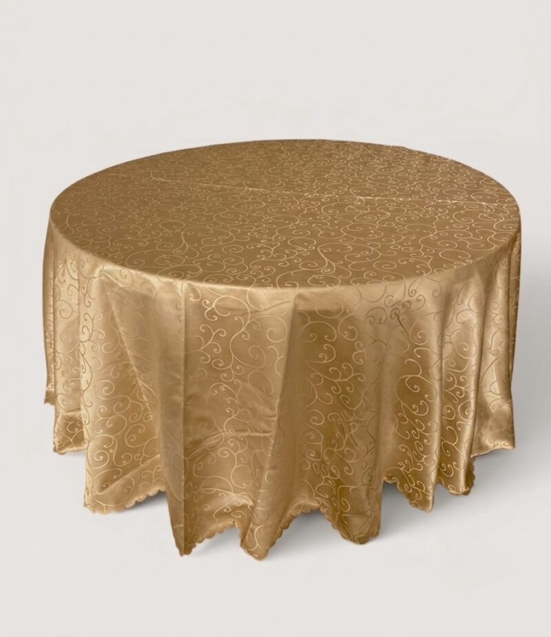 mantel polyester café chocolatoso redondo 3m
